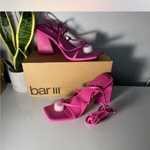Bar III‎ Women's Fuchsia Strappy Heels